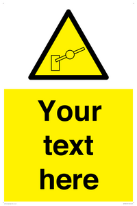 Custom warning barrier